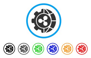 Dünya Sanayi yuvarlak simge dalgalanma