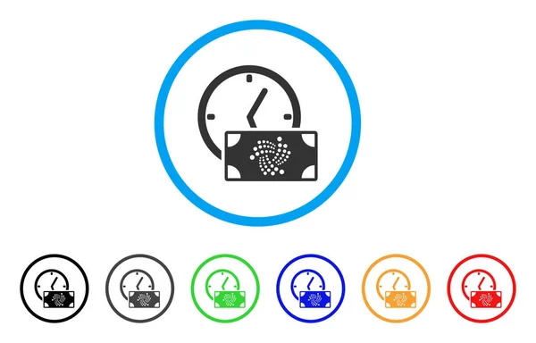 Iota Banknote Credit Time Rounded Icon — Stock Vector