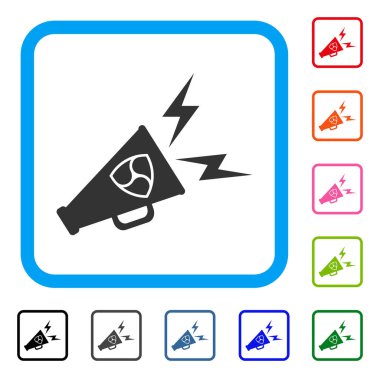 Nem megafon uyarı simgesi çerçeveli