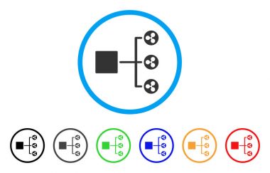 Yapısı diyagramı yuvarlak simge dalgalanma