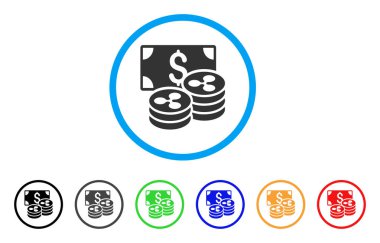 Nakit yuvarlak simge dalgalanma