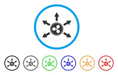 Fişleri Paraya Çevirme okları yuvarlak simge dalgalanma