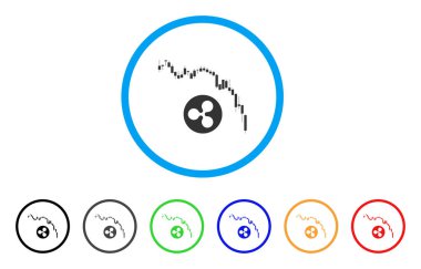 Mum grafik dalgalanma Fall yuvarlak simge