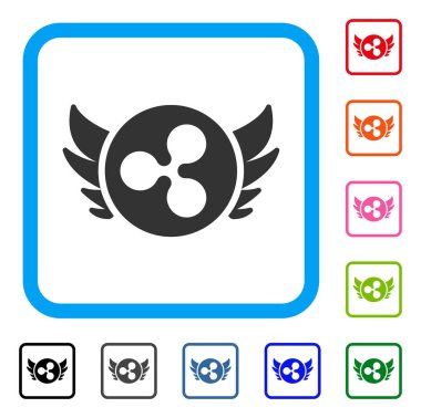 Dalgalanma yatırımı simgesi çerçeveli