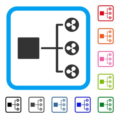 Dalgalanma yapı diyagramı simgesi çerçeveli
