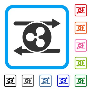 Dalgalanma işlem okları simge çerçeveli