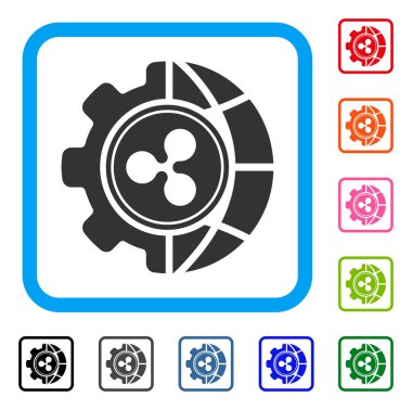 Dalgalanma Dünya Sanayi simge çerçeveli