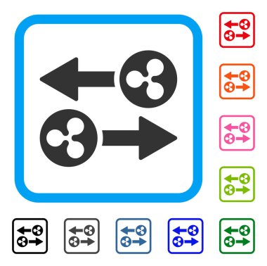 Dalgalanma işlem okları simge çerçeveli