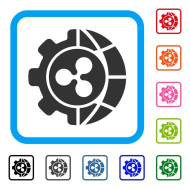 Dalgalanma Dünya Sanayi simge çerçeveli