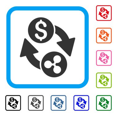 Dalgalanma Doları döviz okları simge çerçeveli