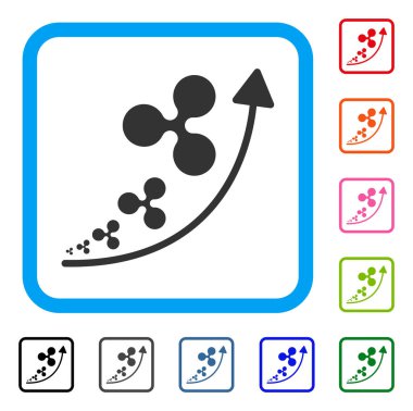 Dalgalanma enflasyon trendi simgesi çerçeveli