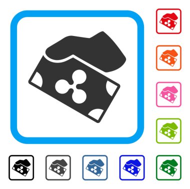 Nakit ödeme çerçeveli simgesi dalgalanma