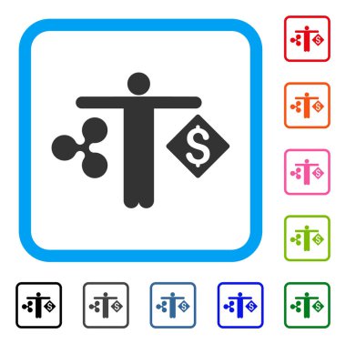 Kişi Karşılaştır dalgalanma dolar simgesi çerçeveli