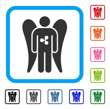 Dalgalanma melek yatırımcı simgesi çerçeveli