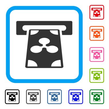 ATM Bankacılığı dalgalanma simgesi çerçeveli