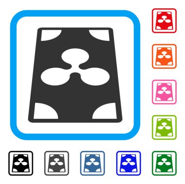 Dalgalanma banknot perspektif simgesi çerçeveli