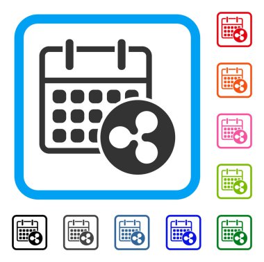 Dalgalanma takvim simgesini çerçeveli