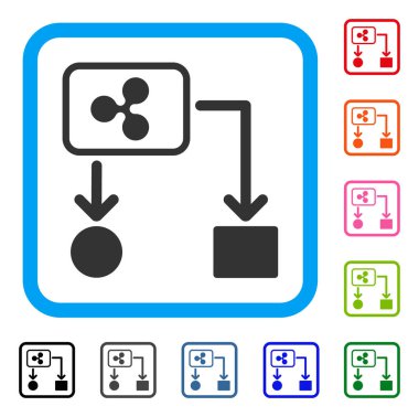 Dalgalanma nakit akışı simgesi çerçeveli