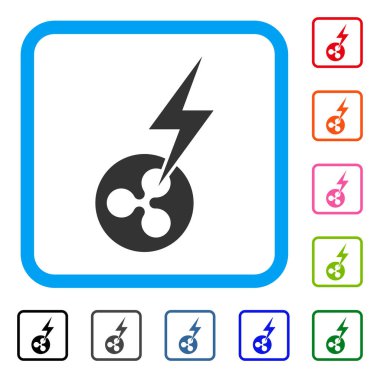 Dalgalanma yıldırım simgesi çerçeveli