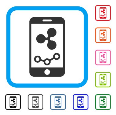 Dalgalanma Mobil rapor simgesi çerçeveli