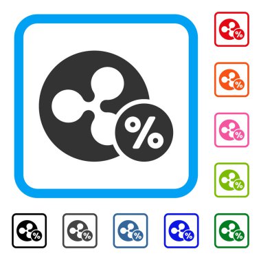 Dalgalanma yüzde simgesi çerçeveli