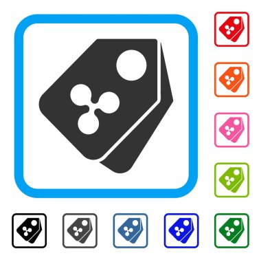 Dalgalanma fiyat etiketleri simgesi çerçeveli