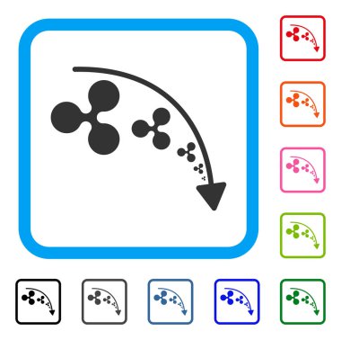 Dalgalanma azaltmak eğilim çerçeveli simgesi