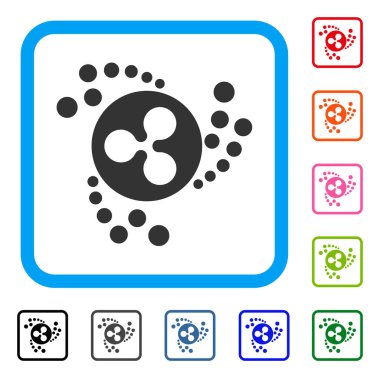 Dalgalanma girdap simgesi çerçeveli