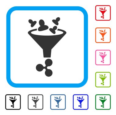 Dalgalanma Satış Huni simgesi çerçeveli