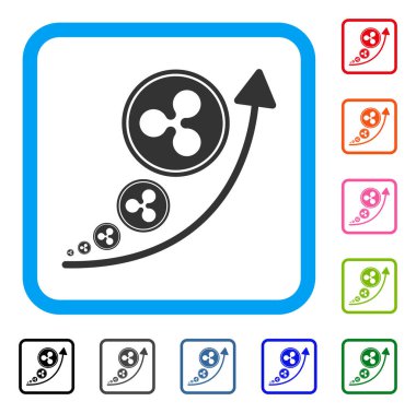 Dalgalanma enflasyon trendi simgesi çerçeveli