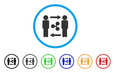 Kişilerin Exchange dalgalanma yuvarlak simge