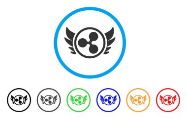 Melek yatırım yuvarlak simge dalgalanma