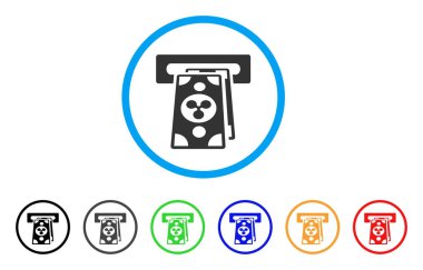 ATM Terminal yuvarlak simge dalgalanma