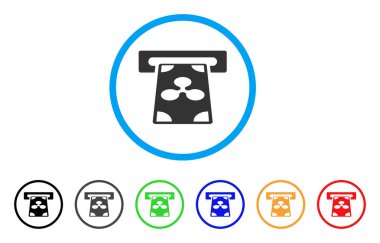 ATM yuvarlak simge bankacılık dalgalanma