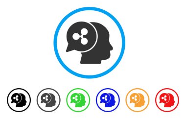 İş fikri yuvarlak simge dalgalanma