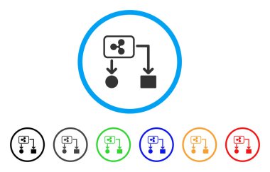 Nakit akışı yuvarlak simge dalgalanma