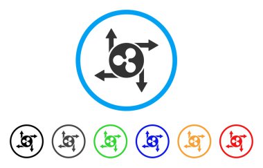 Fişleri Paraya Çevirme okları yuvarlak simge dalgalanma