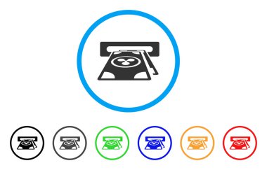 Fişleri Paraya Çevirme Atm yuvarlak simge dalgalanma