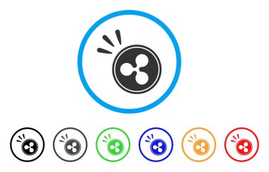 Madeni para Parlatıcı yuvarlak simge dalgalanma