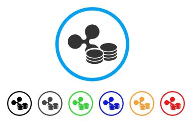 Dalgalanma yuvarlak simge paralar