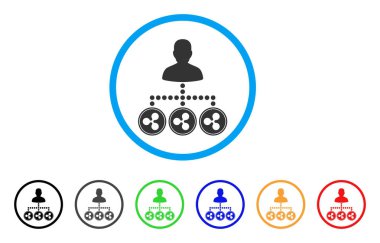 Paralar toplayıcı yuvarlak simge dalgalanma