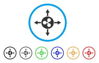 Yön yuvarlak simge dalgalanma