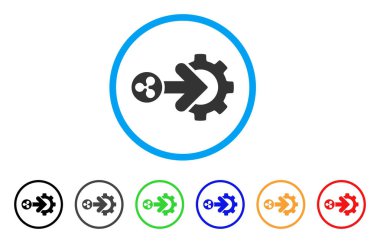 Entegrasyon dişli yuvarlak simge dalgalanma