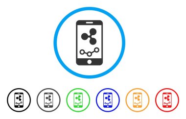 Mobil rapor yuvarlak simge dalgalanma