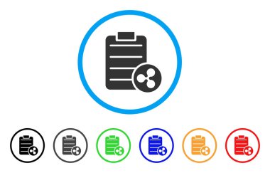 Fiyat listesi yuvarlak simge dalgalanma