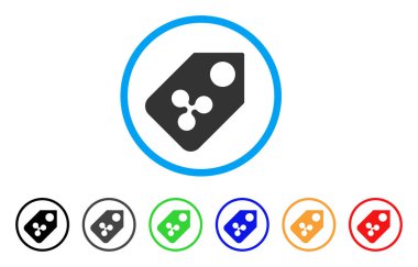 Fiyat etiketi yuvarlak simge dalgalanma