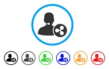 Resepsiyonist yuvarlak simge dalgalanma