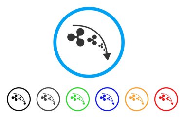 Dalgalanma azaltmak eğilim yuvarlak simge