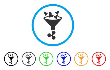 Satış Huni yuvarlak simge dalgalanma