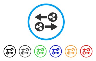 İşlem okları yuvarlak simge dalgalanma